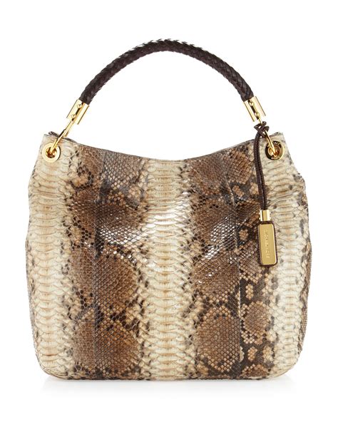 michael kors snake print shoulder bag|Michael Kors snakeskin shoulder bag.